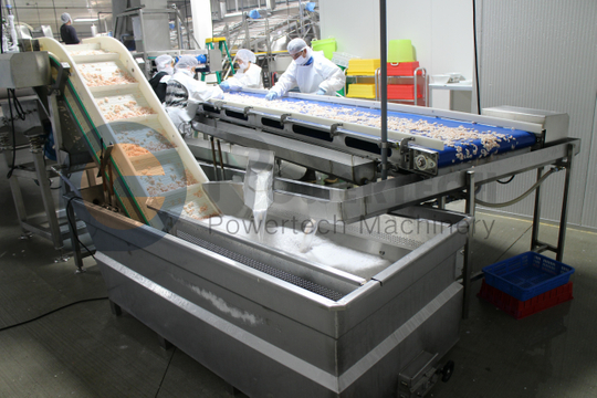 大容量海捕虾自动去皮生产线