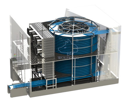 工业食品级速冻螺旋冷冻机